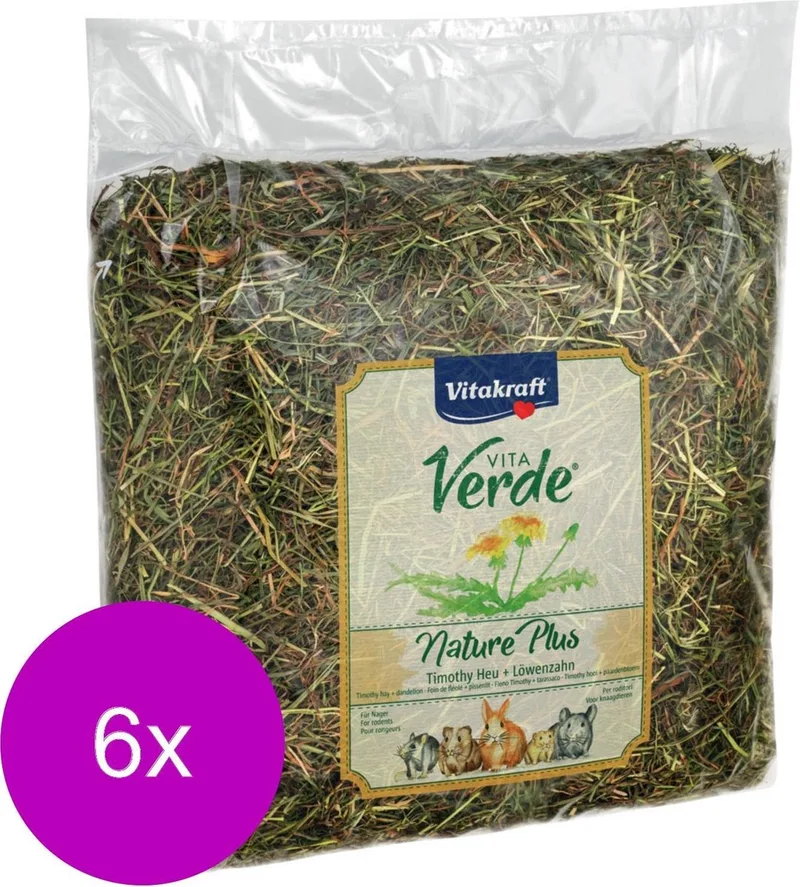 Vita-Verde Hooi 500 g - Ruwvoer - 6 x Paardenbloem von Vitakraft – Produktfoto