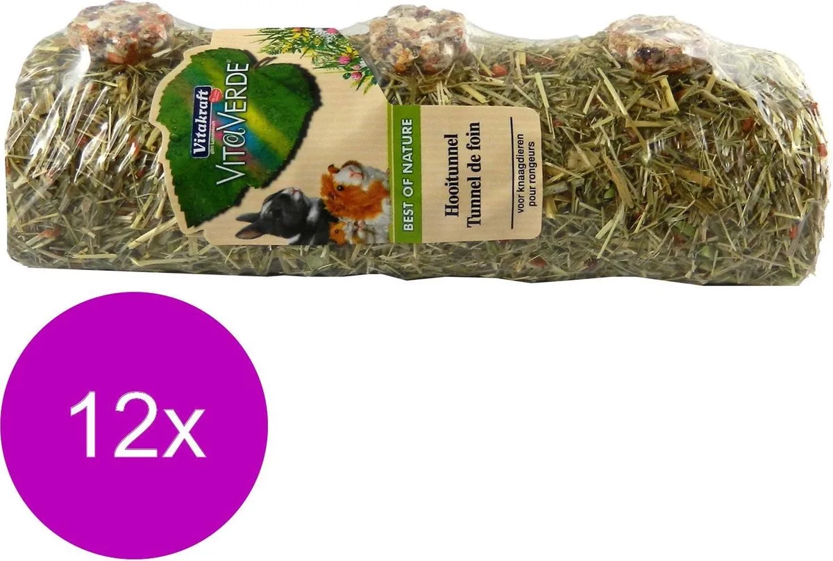 Vita Verde Hooitunnel Small - Knaagdiersnack - 12 x 60 g van Vitakraft – productfoto