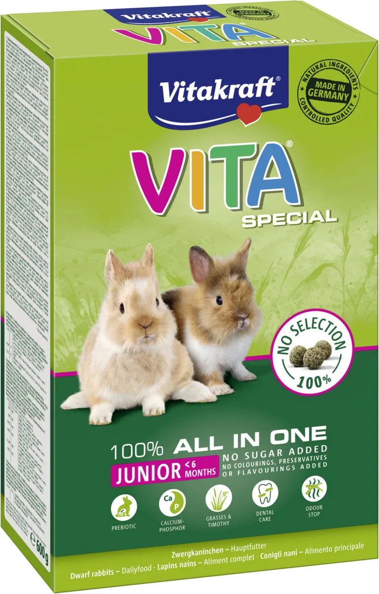Vitaspecial Junior Dwergkonijnen - Konijnenvoer - 600 g von Vitakraft – Produktfoto