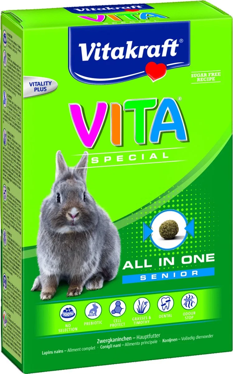 Vitaspecial Senior Dwergkonijn - Konijnenvoer - 600 g by Vitakraft – product photo
