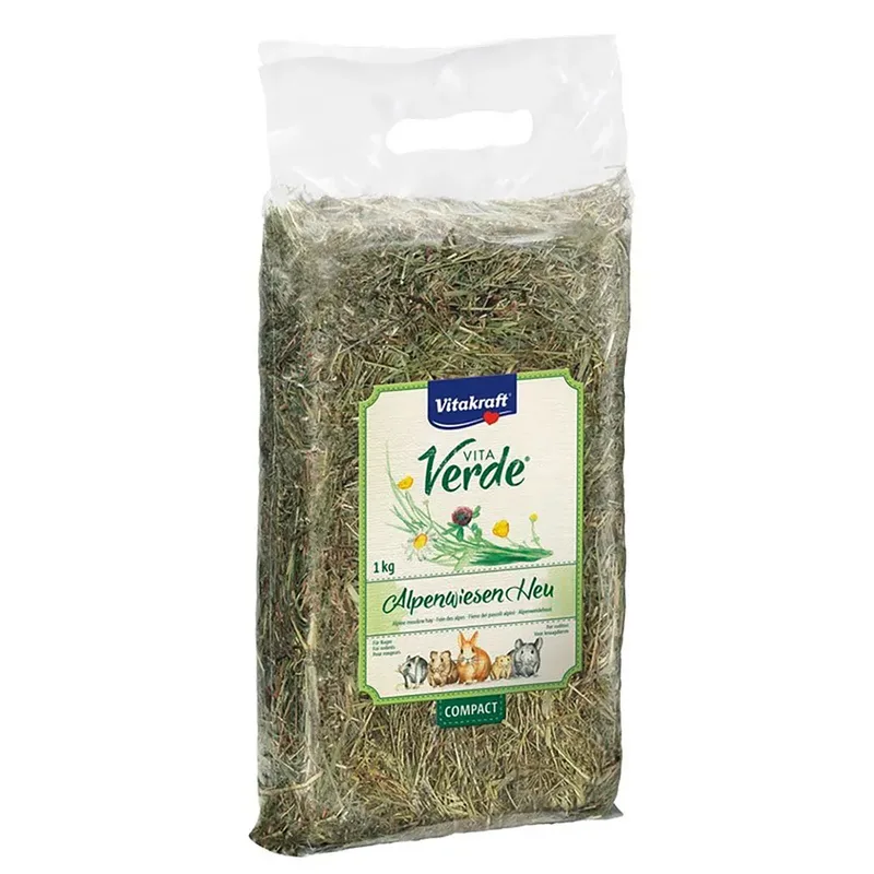 Foin De Prairie Alpine Vitaverde Pour Rongeurs 1kg de Vitakraft – photo produit