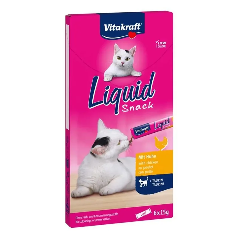 Vloeibare Kippensnack 6 X Kattensnack 15g von Vitakraft – Produktfoto 1 von 3