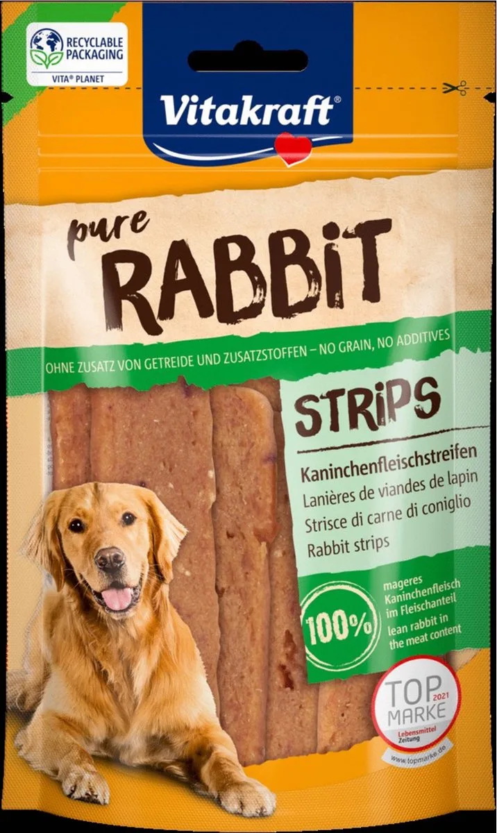 Xtra Stripes 90 g - Hondensnacks - Konijn fra Vitakraft – produktbillede