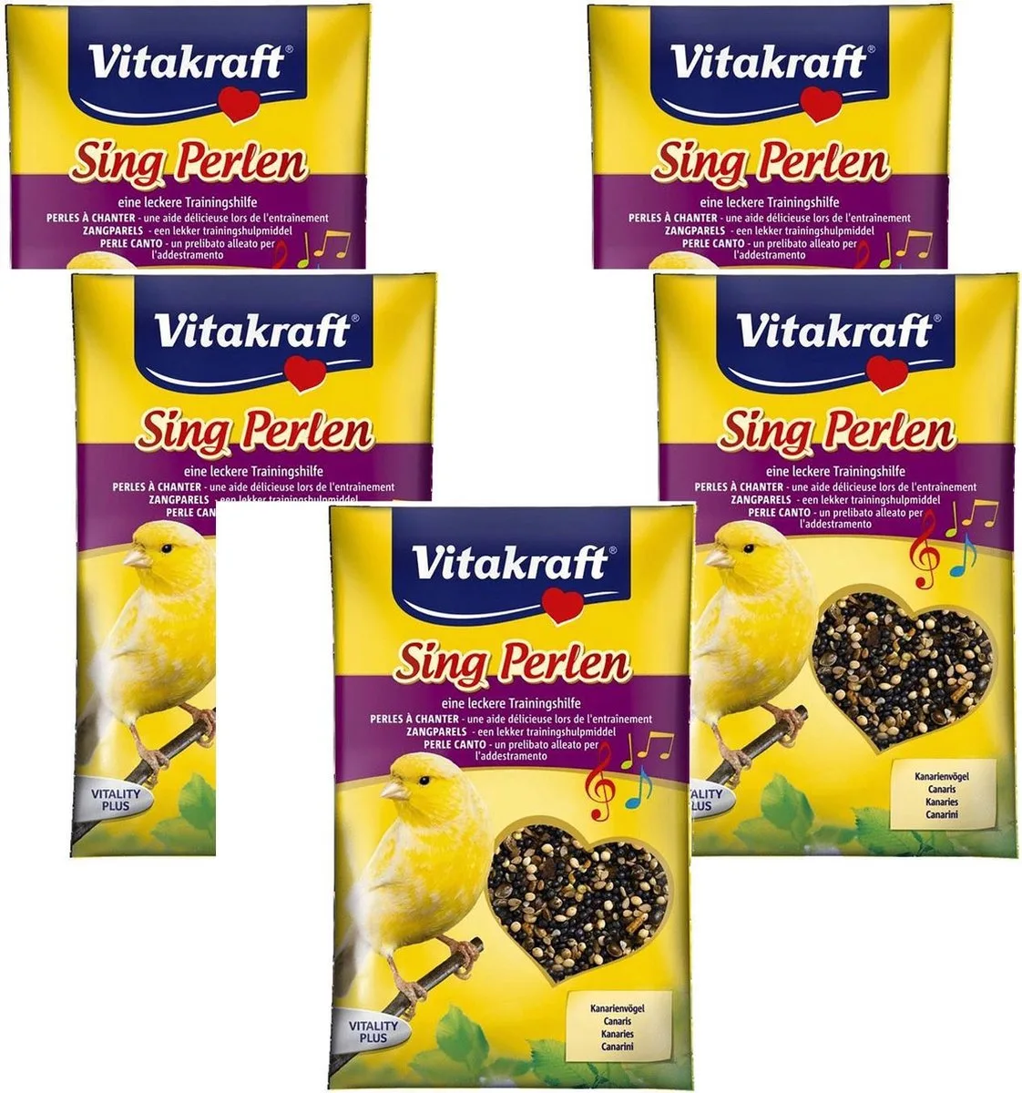 Zangparels - Vogelsnack - 5 x 25 g per stuk von Vitakraft – Produktfoto