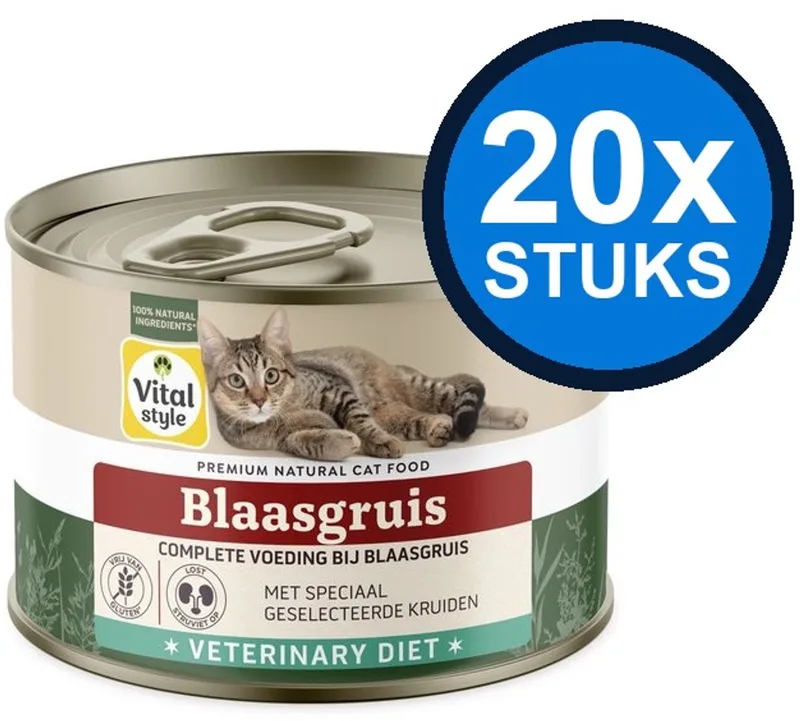 20x VITALstyle Blaasgruis (Veterinary Diet) - Kattenvoer Natvoer Blik - 200g de VitalStyle – photo produit