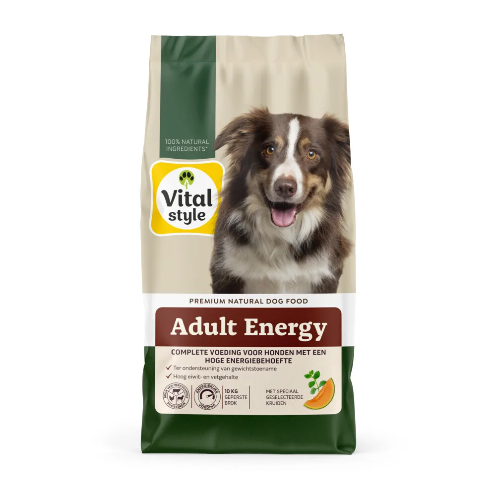 2x Vitalstyle Adult Energie Hondenvoer 10 kg by VitalStyle – product photo