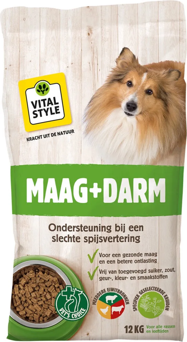 2x VITALstyle Hondenvoer Maag & Darm 12 kg fra VitalStyle – produktbillede