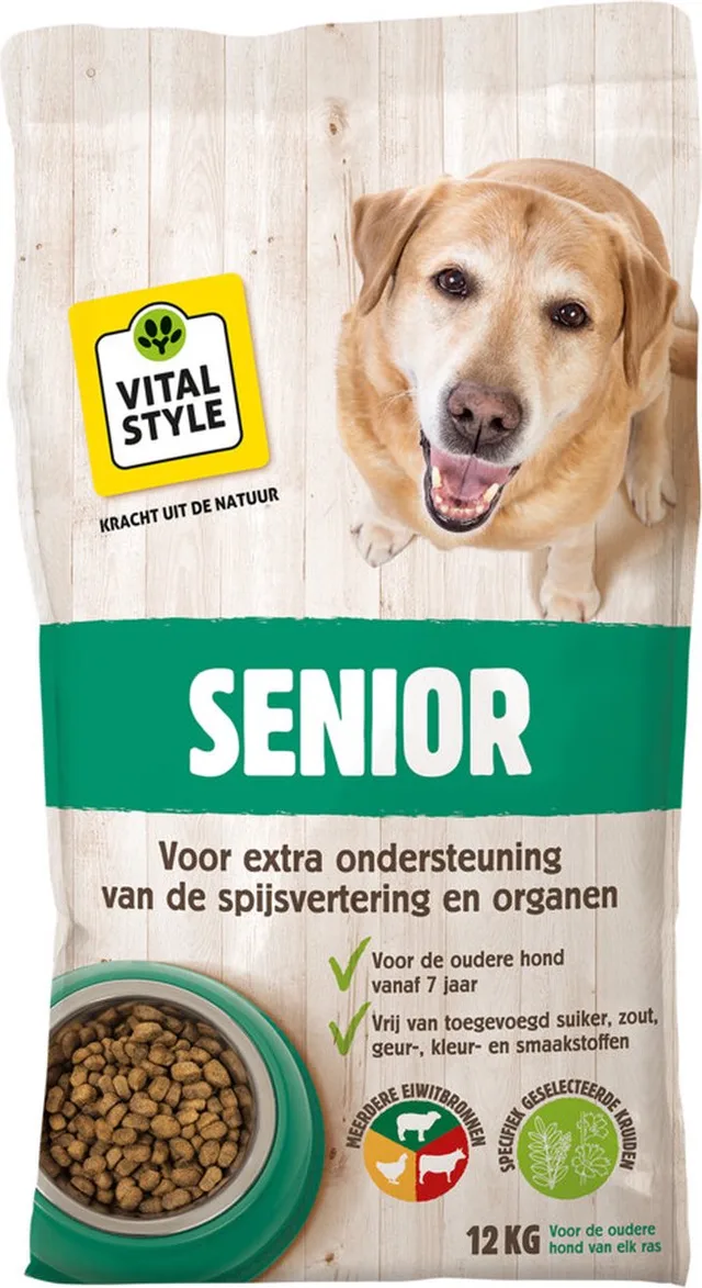 2x VITALstyle Hondenvoer Senior 12 kg