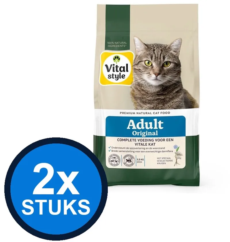 2x VITALstyle Kat Adult Original - Kattenvoer - 1,5kg by VitalStyle – product photo