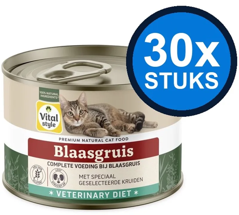 30x VITALstyle Blaasgruis (Veterinary Diet) - Kattenvoer Natvoer Blik - 200g von VitalStyle – Produktfoto
