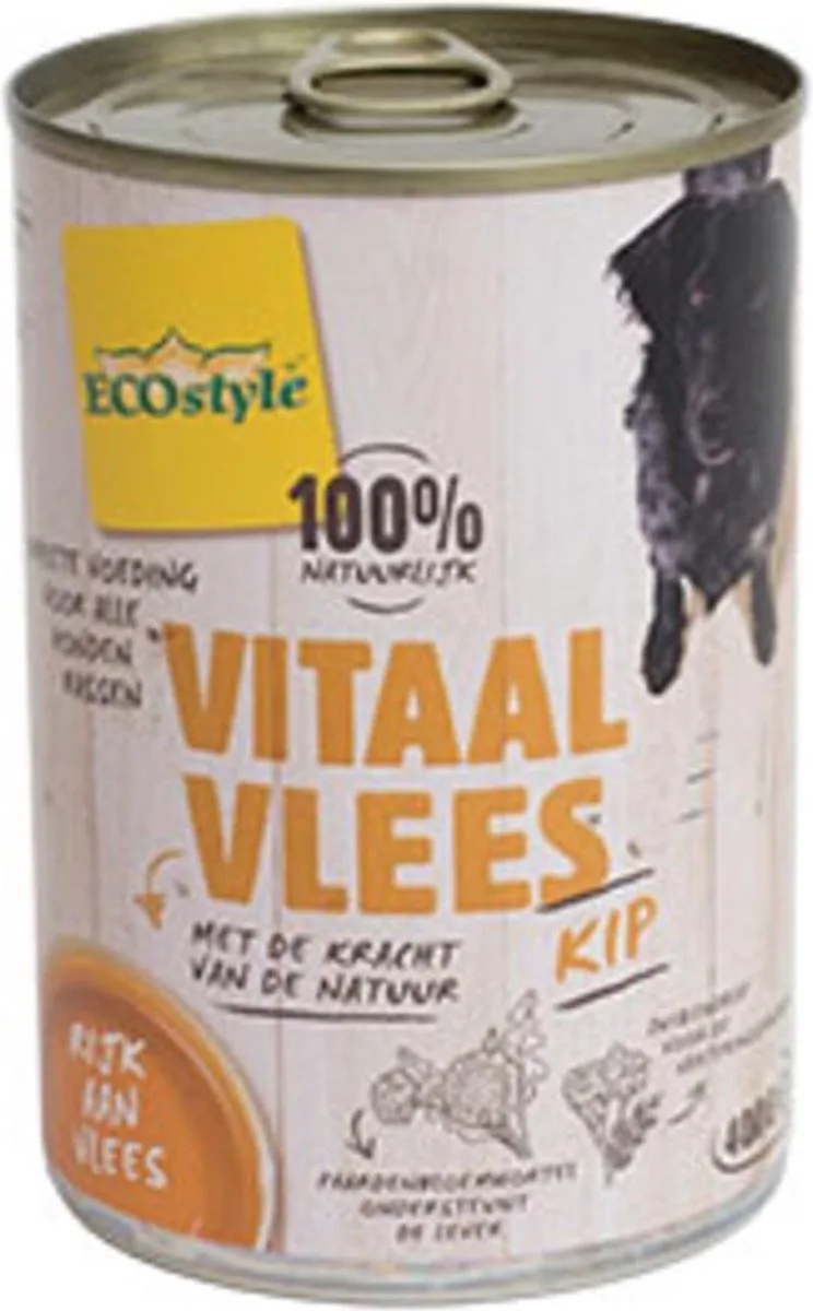 6x VITALstyle Hondenvoer Blik Kip 400 gr von VitalStyle – Produktfoto