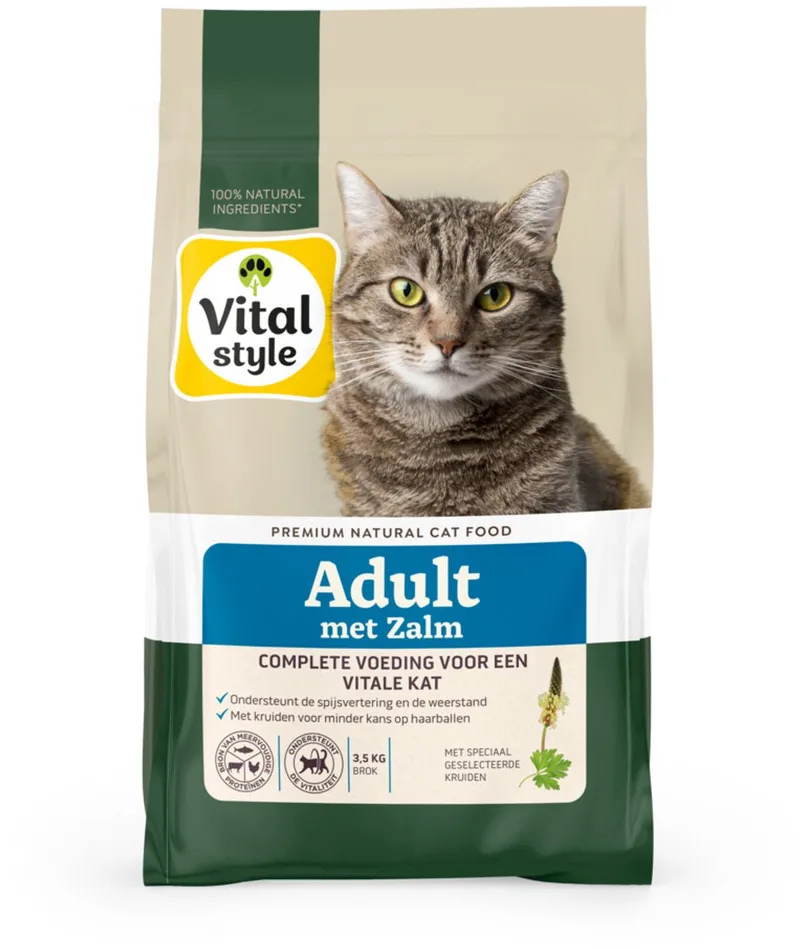 Adult Zalm Kattenvoer - 2 x 3,5 kg - Voordeelverpakking von VitalStyle – Produktfoto