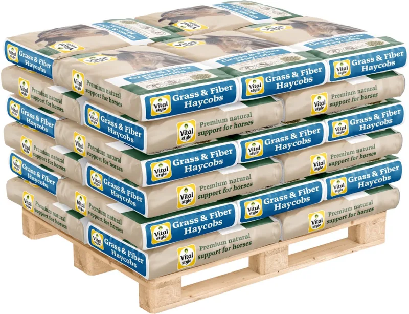 Grass & Fiber Haycobs - Paardenvoer - Gezonde Ruwvoer Slobber - 22 x 15kg von VitalStyle – Produktfoto