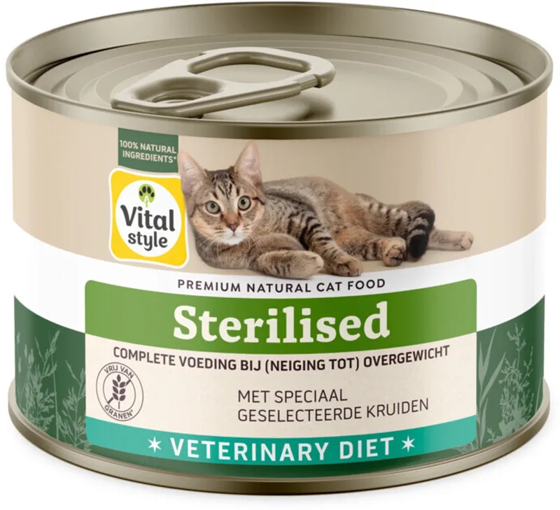 Kattenvoer Blik Overgewicht - 12 x 200 gr - Voordeelverpakking by VitalStyle – product photo