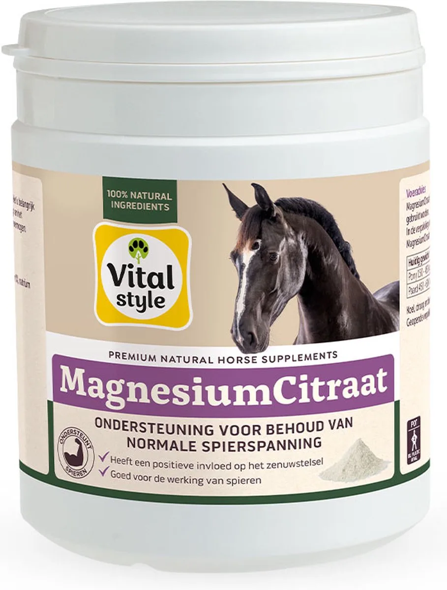 MagnesiumCitraat - Paarden Supplement - dé Ondersteuning van de Spierfunctie - 500 g von VitalStyle – Produktfoto