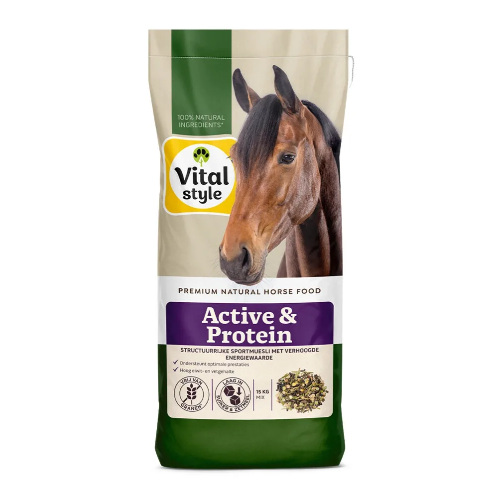 Paardenmuesli Active & Protein 15 kg de VitalStyle – photo produit