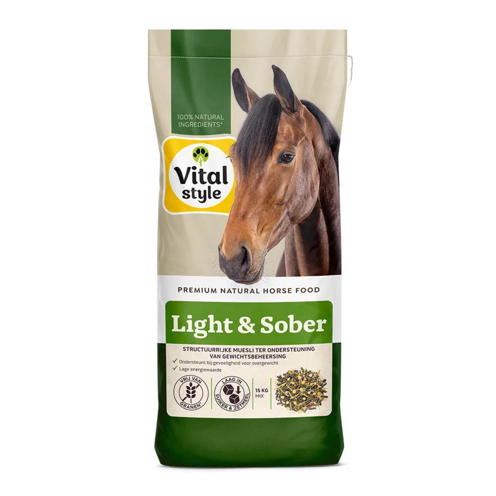Paardenmuesli Light & Sober 15 kg fra VitalStyle – produktbillede