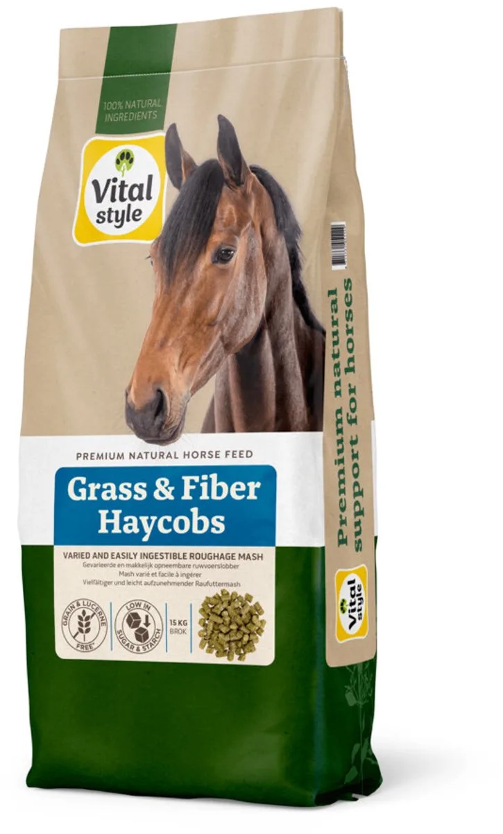 Paardenvoer Haycobs Gras & Fiber de VitalStyle – photo produit