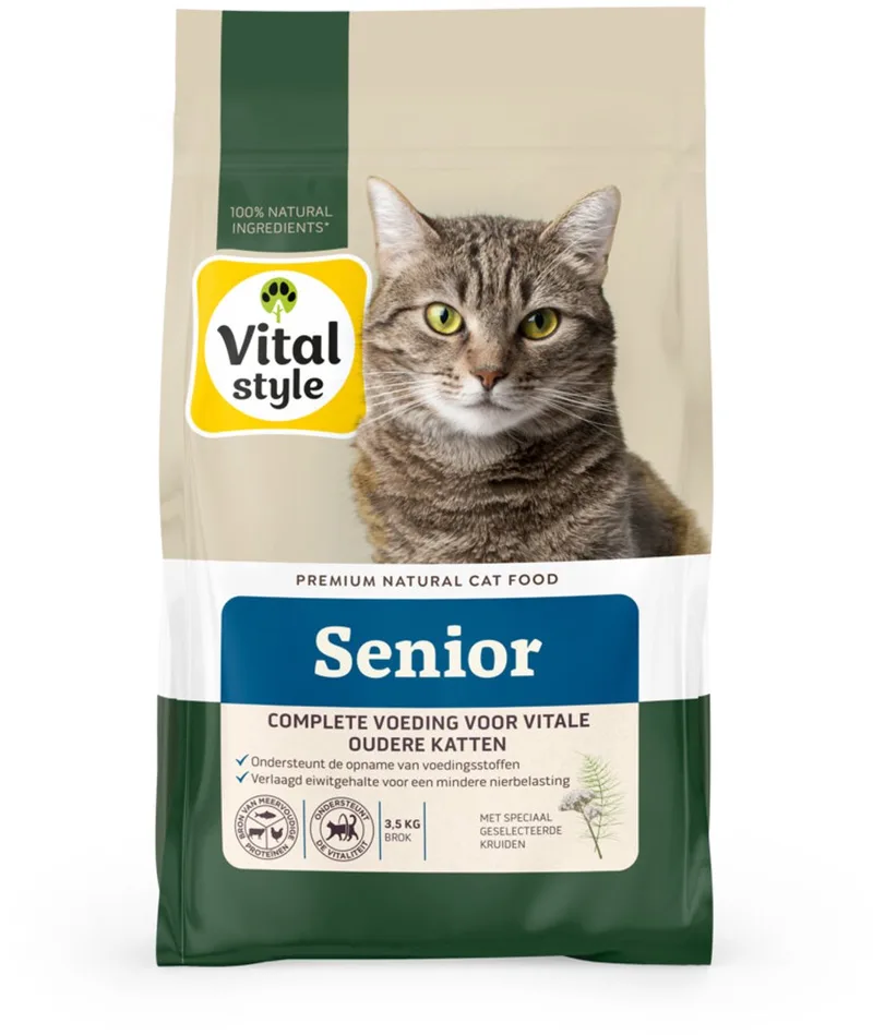 Senior Kattenvoer - 2 x 3,5 kg - Voordeelverpakking by VitalStyle – product photo