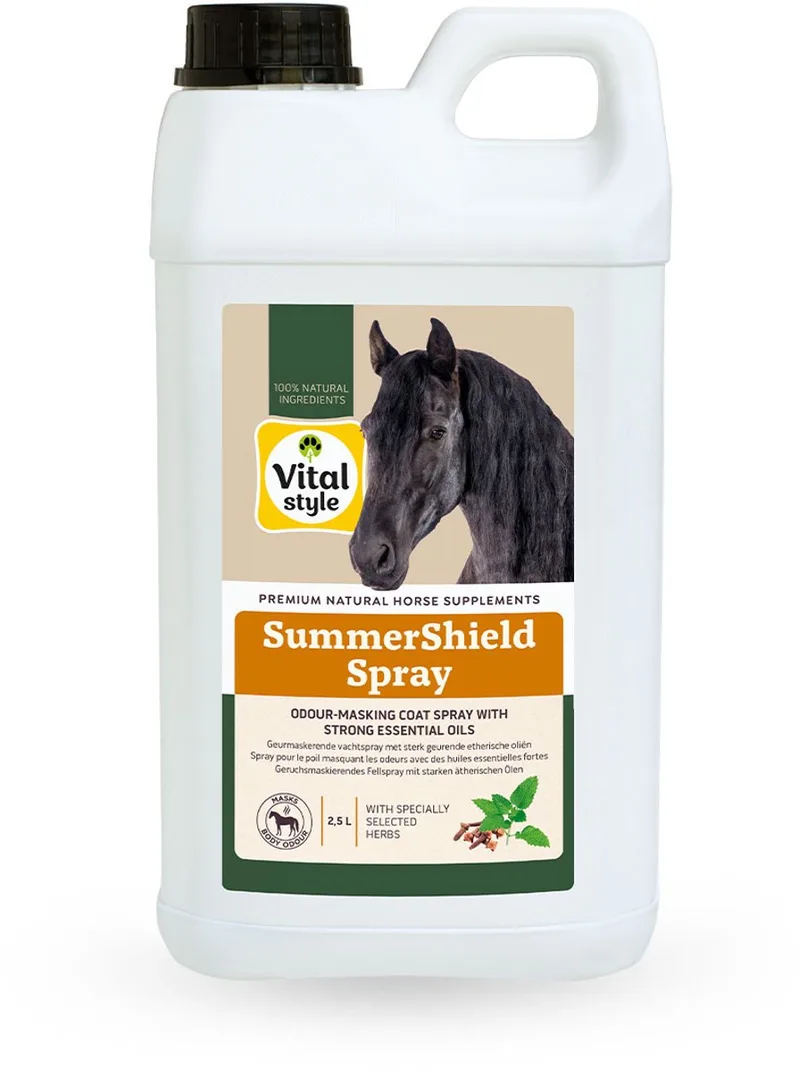 ZomerRust Spray - Vliegenspray Paard - NavulVerpakking - Voor Rust In De Weide - Met o.a. Pepermunt En Citroengras - 2,5 liter de VitalStyle – photo produit