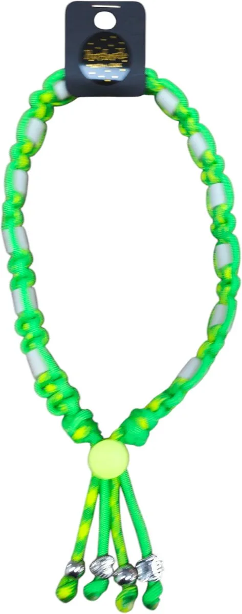 Anti-vlooien en tekenband fluoreserend groen/geel nekomtrek 50 cm