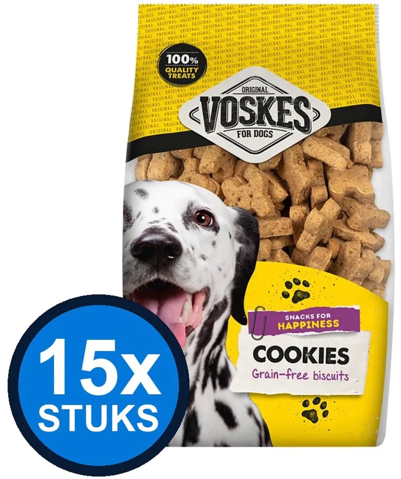 15x Voskes Graanvrije Koekjes - Hondensnack - 400g de Voskes – photo produit