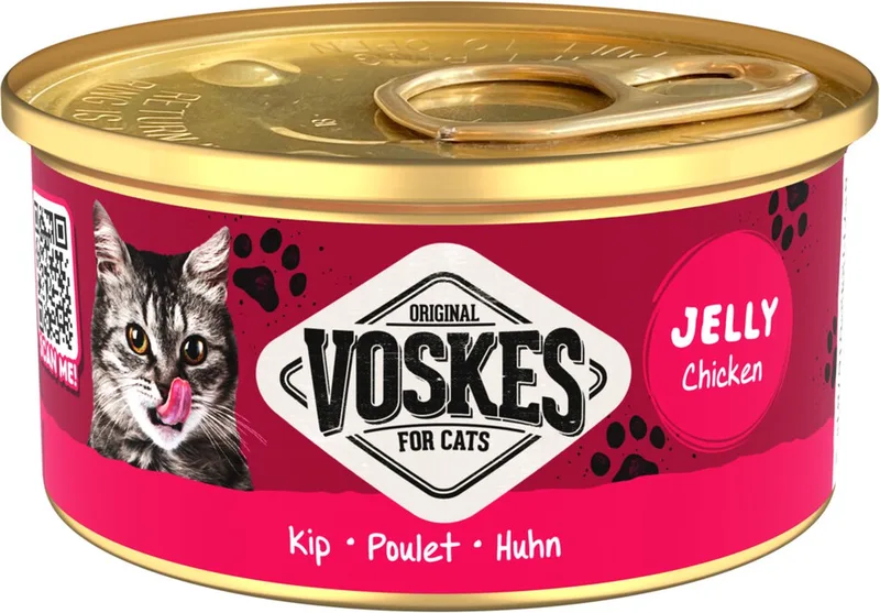 24x Voskes Kattenvoer Nat Gelei Kip 85 gr de Voskes – photo produit