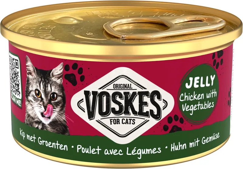 24x Voskes Kattenvoer Nat Gelei Kip & Groenten 85 gr by Voskes – product photo