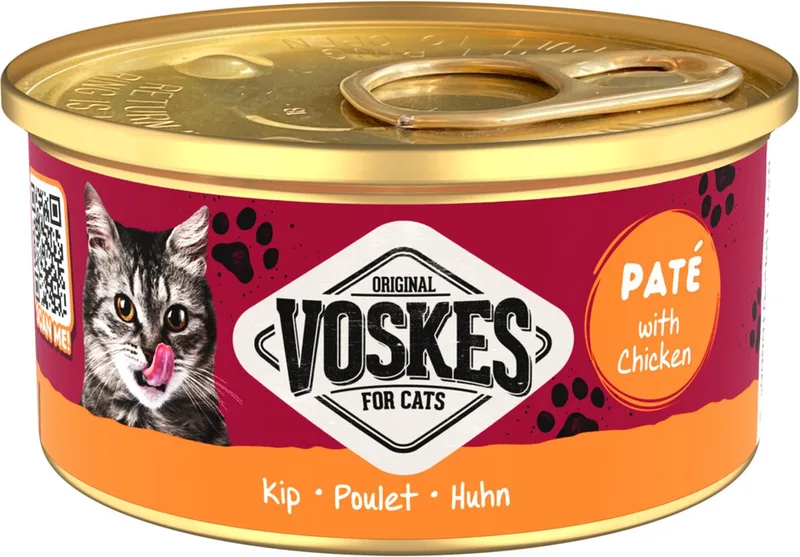 24x Voskes Kattenvoer Nat Paté Kip 85 gr von Voskes – Produktfoto