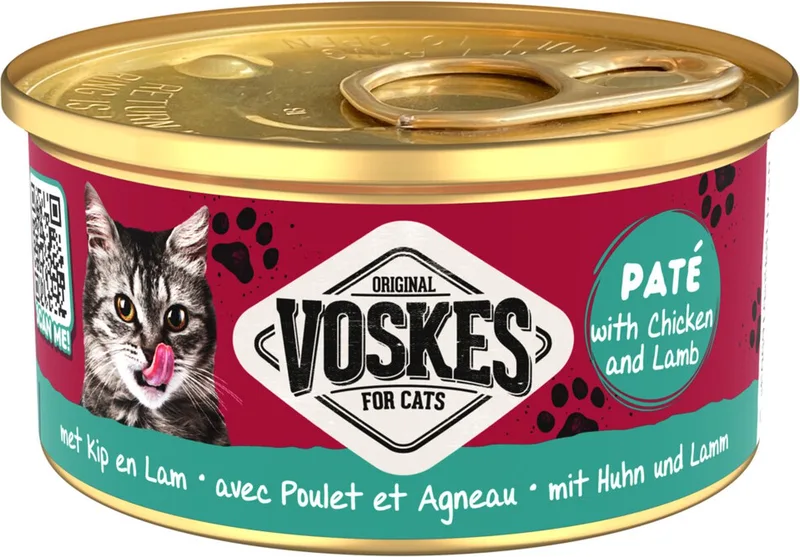 24x Voskes Kattenvoer Nat Paté Kip & Lam 85 gr by Voskes – product photo