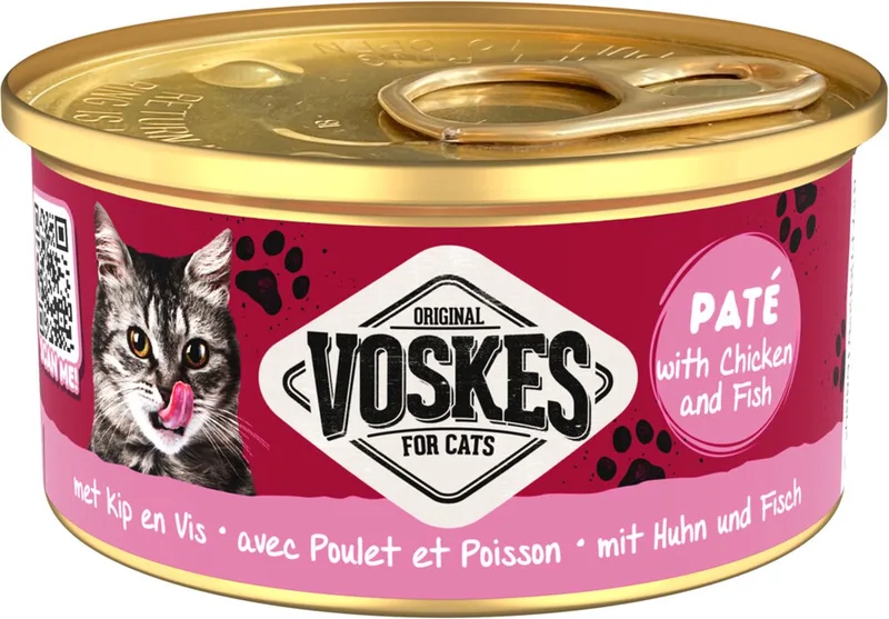 24x Voskes Kattenvoer Nat Paté Kip & Vis 85 gr by Voskes – product photo