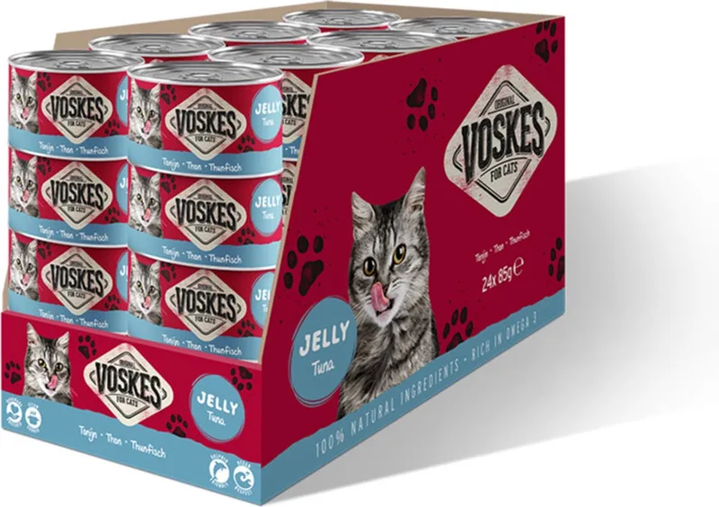 24x Voskes Kattenvoer Nat Tonijn 85 gr fra Voskes – produktbillede