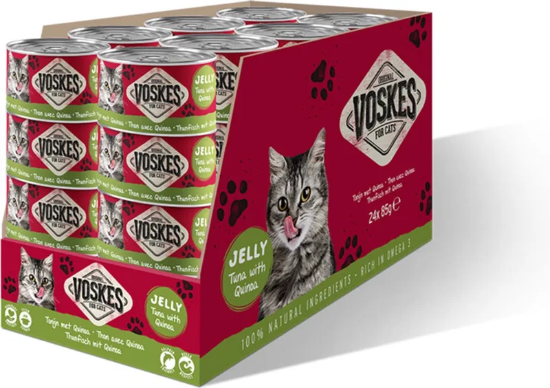 24x Voskes Kattenvoer Nat Tonijn met Quinoa 85 gr de Voskes – photo produit