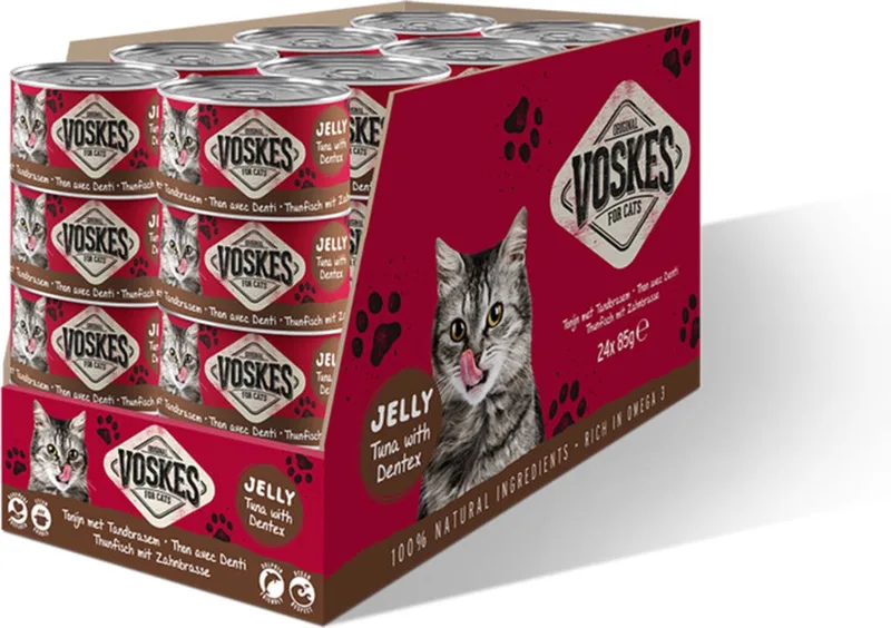 24x Voskes Kattenvoer Nat Tonijn met Tandbrasem 85 gr by Voskes – product photo