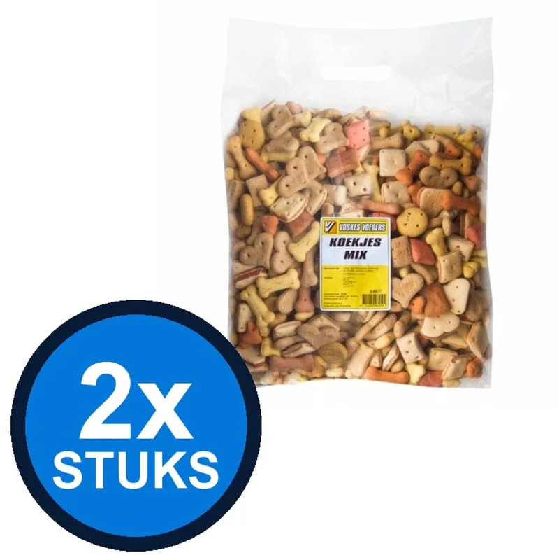 2x Voskes Koekjesmix - Hondensnack - 2kg de Voskes – photo produit