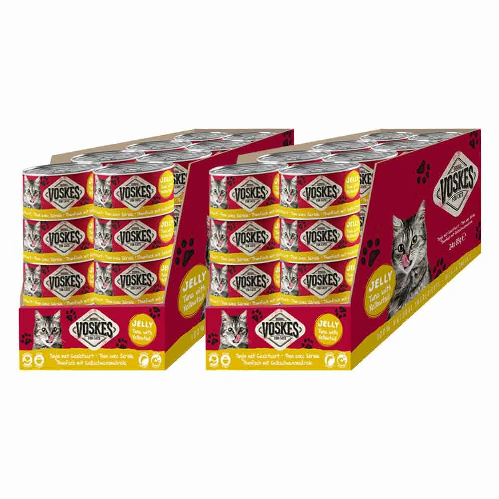 48x Voskes Kattenvoer Nat Tonijn met Geelstaart 85 gr från Voskes – produktbild