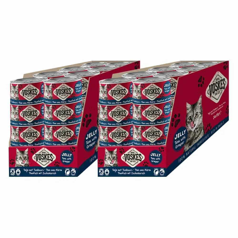 48x Voskes Kattenvoer Nat Tonijn met Tandbaars 85 gr från Voskes – produktbild