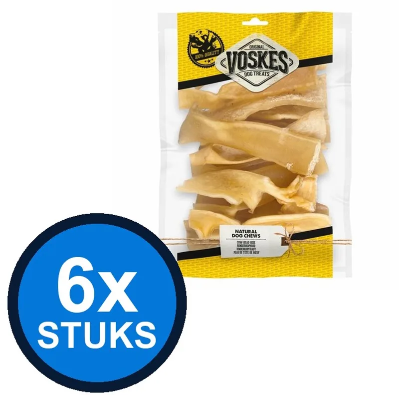 6x Voskes Runderkophuid - Hondensnack - 500g de Voskes – photo produit