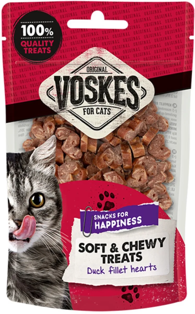 Eendenfilet Hartjes - 10 x 60 gr - Voordeelverpakking van Voskes – productfoto