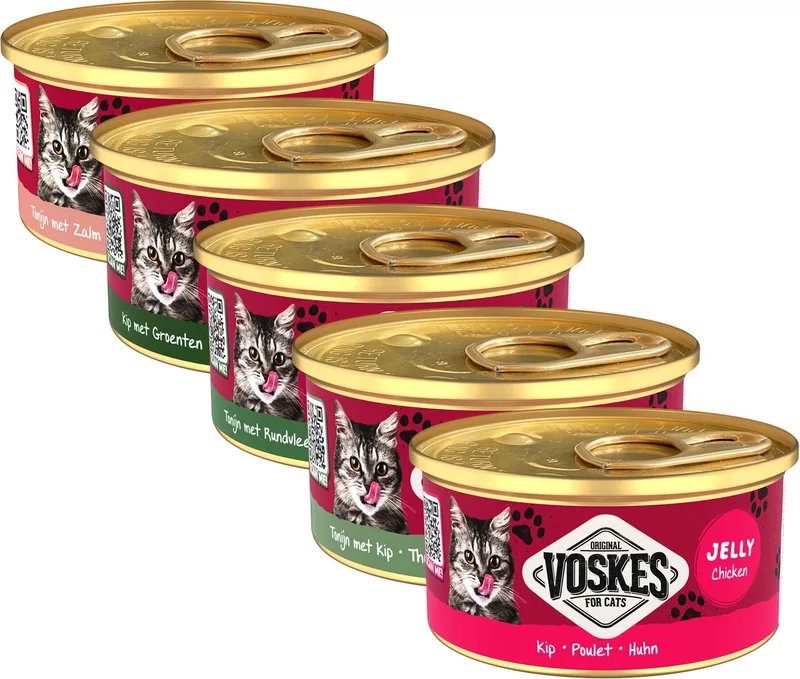 Gelei Kattenvoer - Kip en groenten - 85 g de Voskes – photo produit