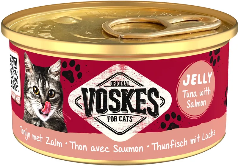 Gelei Kattenvoer - Tonijn en kip - 24 x 85 g von Voskes – Produktfoto