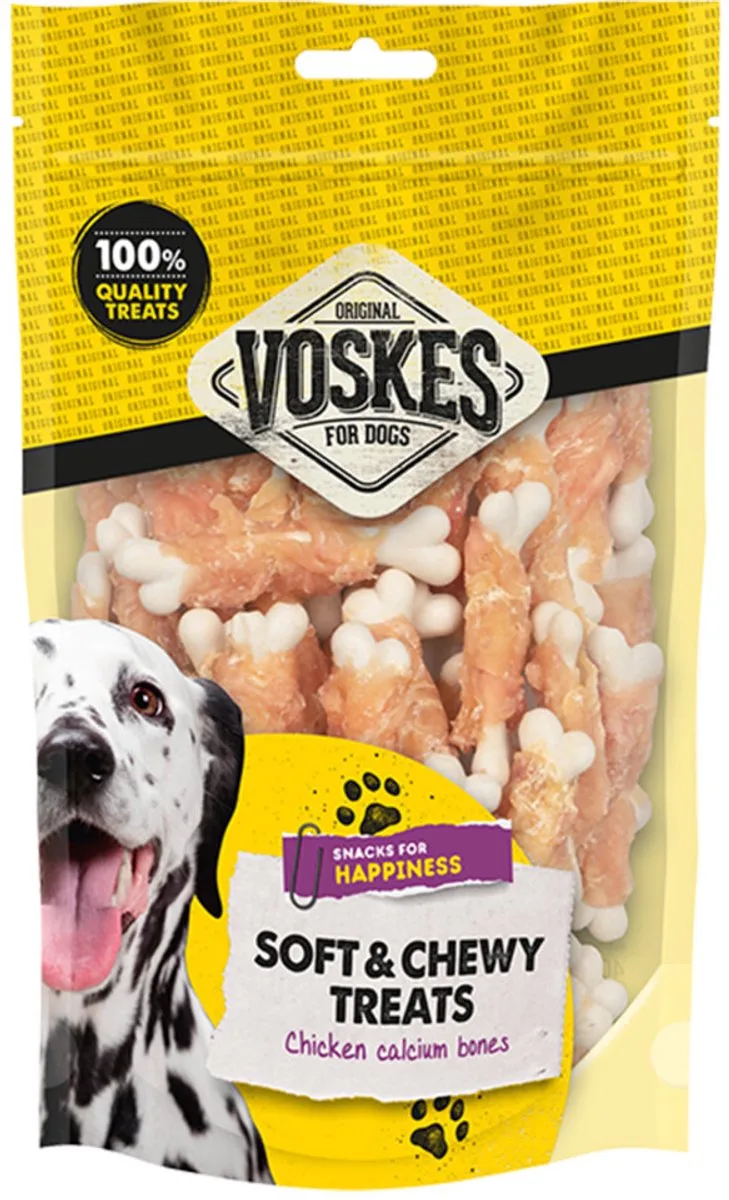 Hondensnack Calcium Botjes Kip - 400 gr von Voskes – Produktfoto