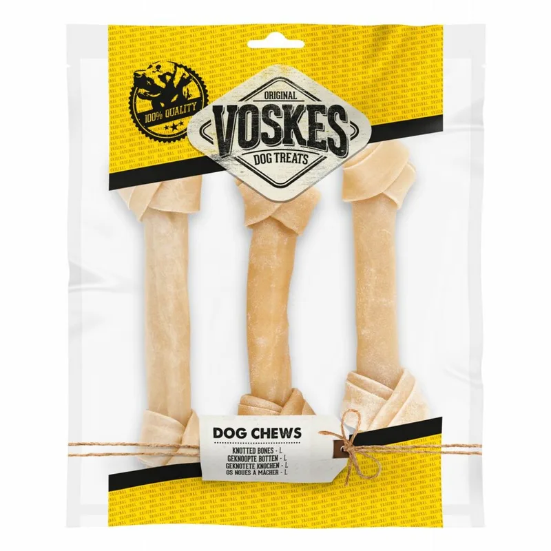 Hondensnack Geknoopt Bot L - 10 x 3 stuks - Voordeelverpakking von Voskes – Produktfoto