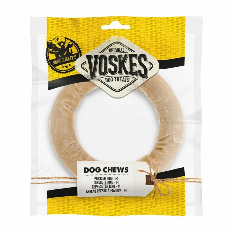Hondensnack Geperste Ring M - 10 x - Voordeelverpakking de Voskes – photo produit