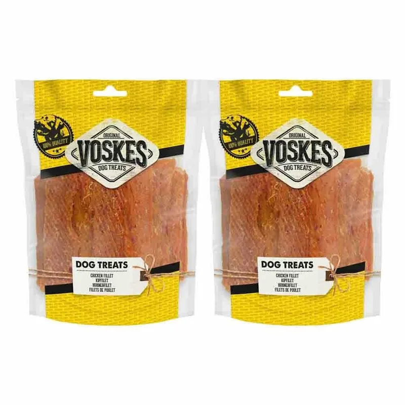 Hondensnack Kipfilet Dry - 2 x 400 gr - Voordeelverpakking by Voskes – product photo