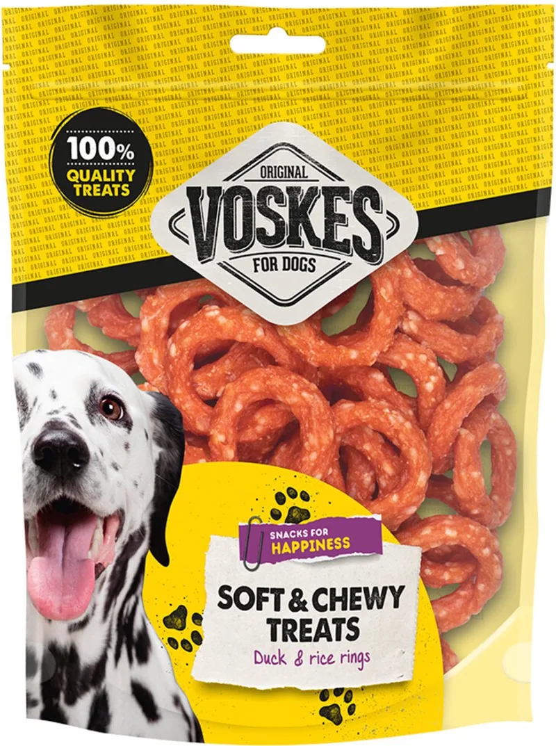 Hondensnack Ringen Eend & Rijst - 400 gr by Voskes – product photo