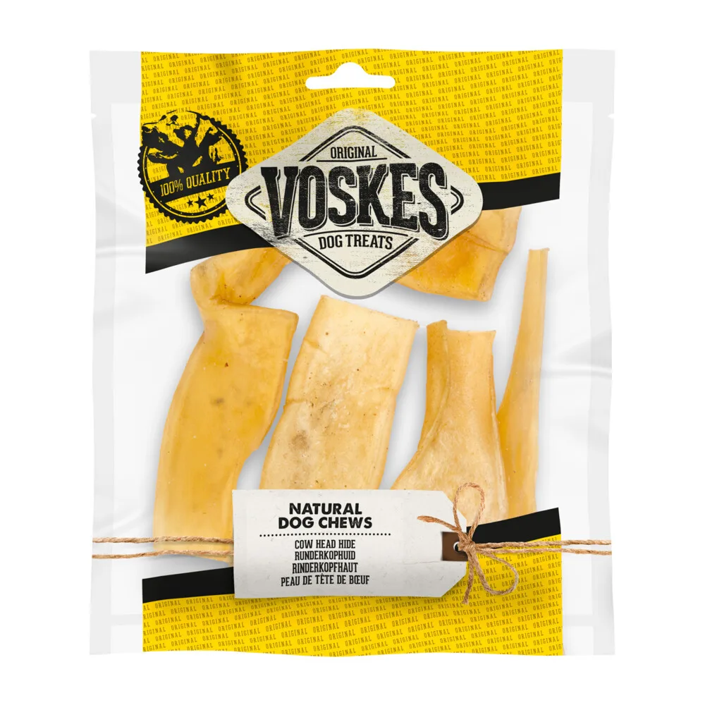 Hondensnack Runderkophuid 100 gr by Voskes – product photo
