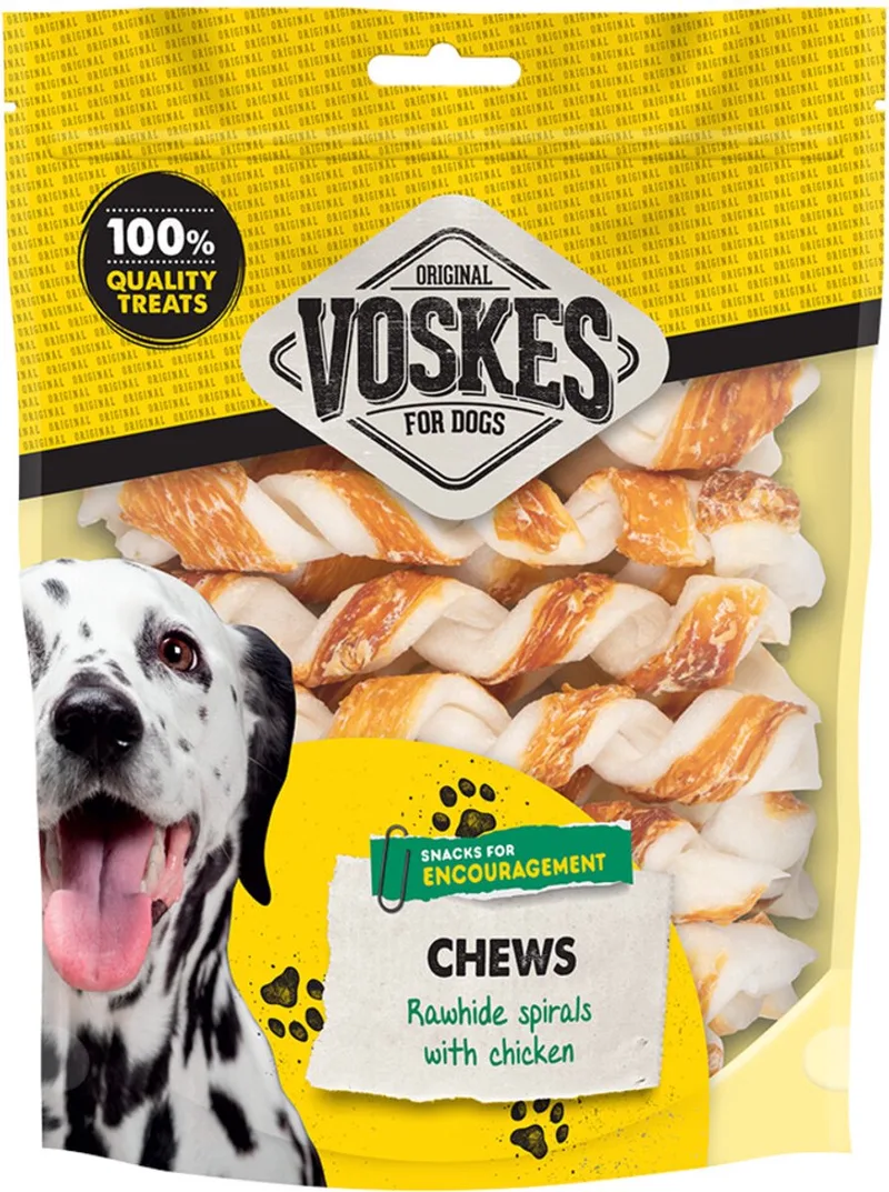 Hondensnack Spiralen Runderhuid & Kip - 20 stuks von Voskes – Produktfoto
