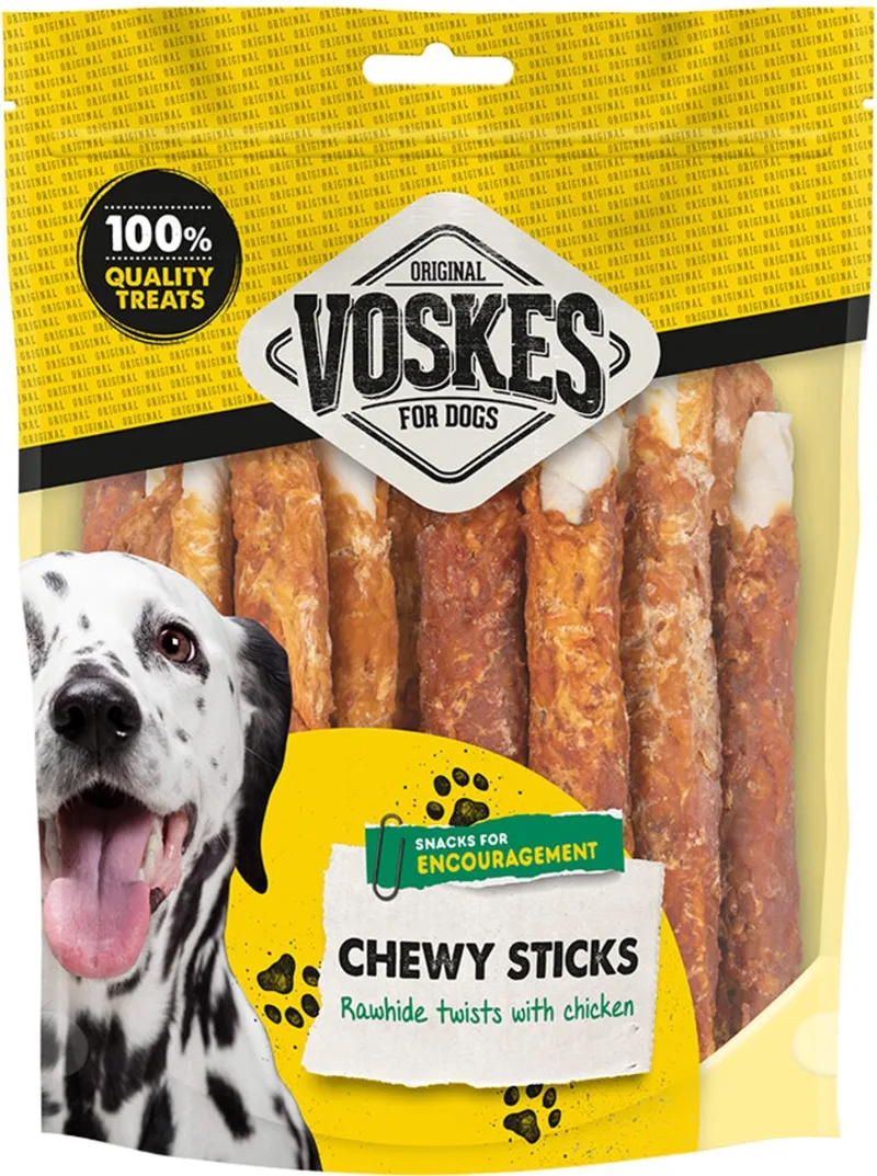 Hondensnack Sticks Kip 17 cm - 2 x 12 stuks - Voordeelverpakking von Voskes – Produktfoto