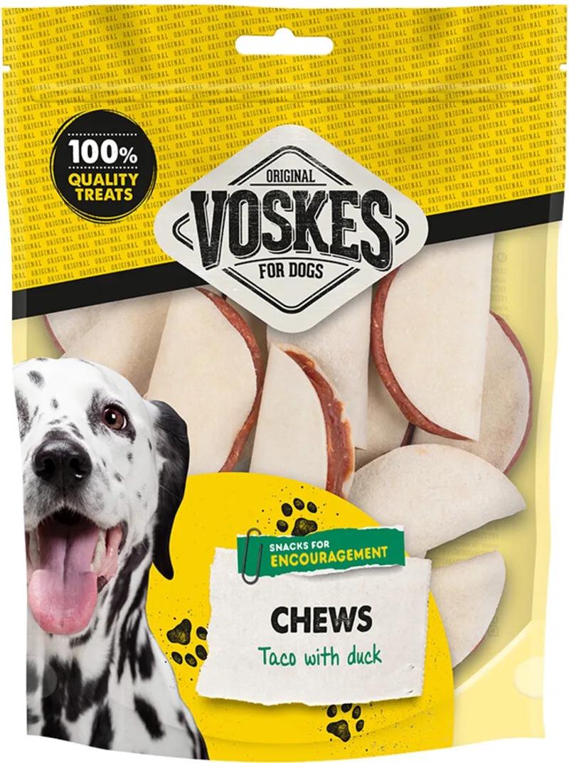 Hondensnack Taco met Eend - 400 gr von Voskes – Produktfoto